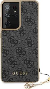 Guess Guess GUHCS21LGF4GGR S21 Ultra G998 szary/grey hardcase 4G Charms Collection 3