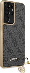 Guess Guess GUHCS21LGF4GGR S21 Ultra G998 szary/grey hardcase 4G Charms Collection 4