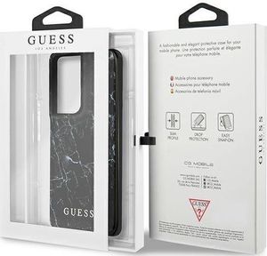 Guess Guess GUHCS21LPCUMABK S21 Ultra G998 czarny/black hardcase Marble 6