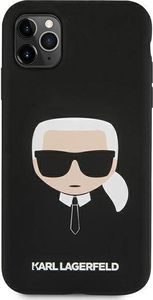Karl Lagerfeld Karl Lagerfeld KLHCN61SLKHBK iPhone 11 czarny/black hardcase Silicone Karl`s Head 3