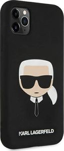 Karl Lagerfeld Karl Lagerfeld KLHCN65SLKHBK iPhone 11 Pro Max czarny/black hardcase Silicone Karl`s Head 4