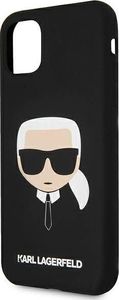 Karl Lagerfeld Karl Lagerfeld KLHCN65SLKHBK iPhone 11 Pro Max czarny/black hardcase Silicone Karl`s Head 6