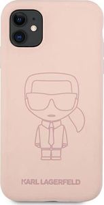 Karl Lagerfeld Karl Lagerfeld KLHCN61SILTTPI iPhone 11 Silicone Ikonik Outline różowy/pink 3