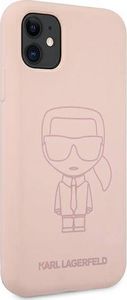 Karl Lagerfeld Karl Lagerfeld KLHCN61SILTTPI iPhone 11 Silicone Ikonik Outline różowy/pink 4