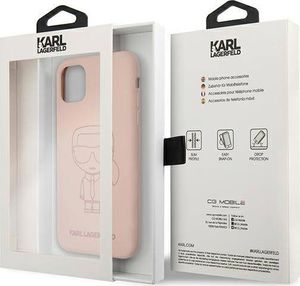 Karl Lagerfeld Karl Lagerfeld KLHCN61SILTTPI iPhone 11 Silicone Ikonik Outline różowy/pink 8