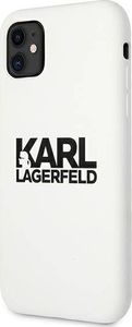 Karl Lagerfeld Karl Lagerfeld KLHCN61SLKLWH iPhone 11 Silicone Stack Logo biały/white 2
