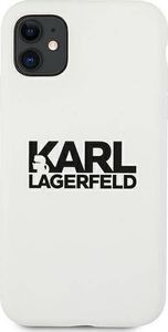 Karl Lagerfeld Karl Lagerfeld KLHCN61SLKLWH iPhone 11 Silicone Stack Logo biały/white 3