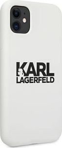 Karl Lagerfeld Karl Lagerfeld KLHCN61SLKLWH iPhone 11 Silicone Stack Logo biały/white 4