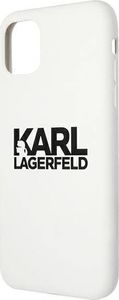 Karl Lagerfeld Karl Lagerfeld KLHCN61SLKLWH iPhone 11 Silicone Stack Logo biały/white 6