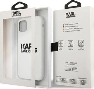 Karl Lagerfeld Karl Lagerfeld KLHCN61SLKLWH iPhone 11 Silicone Stack Logo biały/white 8