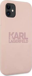 Karl Lagerfeld Karl Lagerfeld KLHCN61STKLTLP iPhone 11 Silicone Stack Logo różowy/pink 4