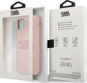 Karl Lagerfeld Karl Lagerfeld KLHCN61STKLTLP iPhone 11 Silicone Stack Logo różowy/pink 8