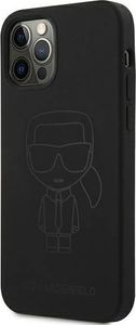 Karl Lagerfeld Karl Lagerfeld KLHCP12MSILTTBK iPhone 12/12 Pro 6,1" Silicone Ikonik Outline czarny/black 2