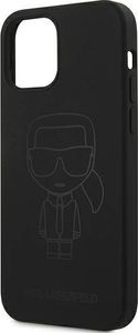 Karl Lagerfeld Karl Lagerfeld KLHCP12MSILTTBK iPhone 12/12 Pro 6,1" Silicone Ikonik Outline czarny/black 6