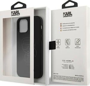 Karl Lagerfeld Karl Lagerfeld KLHCP12MSILTTBK iPhone 12/12 Pro 6,1" Silicone Ikonik Outline czarny/black 8