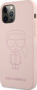 Karl Lagerfeld Karl Lagerfeld KLHCP12MSILTTPI iPhone 12/12 Pro 6,1" Silicone Ikonik Outline różowy/pink 2