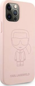 Karl Lagerfeld Karl Lagerfeld KLHCP12MSILTTPI iPhone 12/12 Pro 6,1" Silicone Ikonik Outline różowy/pink 4
