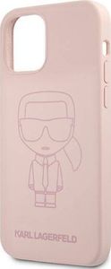 Karl Lagerfeld Karl Lagerfeld KLHCP12MSILTTPI iPhone 12/12 Pro 6,1" Silicone Ikonik Outline różowy/pink 6