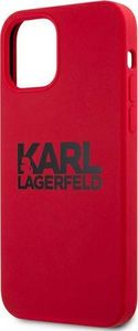 Karl Lagerfeld Karl Lagerfeld KLHCP12MSLKLRE iPhone 12/12 Pro 6,1" Silicone Stack Logo czerwony/red 6