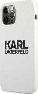 Karl Lagerfeld Karl Lagerfeld KLHCP12MSLKLWH iPhone 12/12 Pro 6,1" Silicone Stack Logo biały/white 2