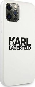 Karl Lagerfeld Karl Lagerfeld KLHCP12MSLKLWH iPhone 12/12 Pro 6,1" Silicone Stack Logo biały/white 4