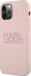 Karl Lagerfeld Karl Lagerfeld KLHCP12MSTKLTLP iPhone 12/12 Pro 6,1" Silicone Stack Logo różowy/pink 2