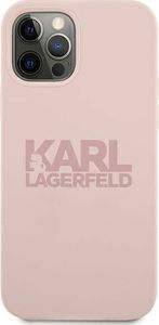 Karl Lagerfeld Karl Lagerfeld KLHCP12MSTKLTLP iPhone 12/12 Pro 6,1" Silicone Stack Logo różowy/pink 3