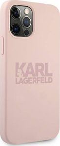 Karl Lagerfeld Karl Lagerfeld KLHCP12MSTKLTLP iPhone 12/12 Pro 6,1" Silicone Stack Logo różowy/pink 4
