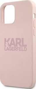 Karl Lagerfeld Karl Lagerfeld KLHCP12MSTKLTLP iPhone 12/12 Pro 6,1" Silicone Stack Logo różowy/pink 6