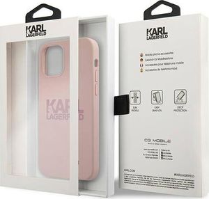 Karl Lagerfeld Karl Lagerfeld KLHCP12MSTKLTLP iPhone 12/12 Pro 6,1" Silicone Stack Logo różowy/pink 8