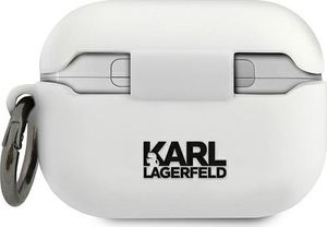 Karl Lagerfeld Etui ochronne KLACAPSILGLWH Silicone Ikonik do AirPods Pro białe 2