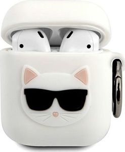 Karl Lagerfeld Etui ochronne KLACA2SILCHWH Silicone Choupette do AirPods 1/2 białe 1