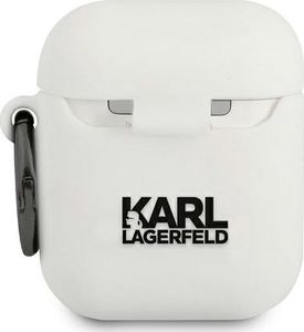 Karl Lagerfeld Etui ochronne KLACA2SILCHWH Silicone Choupette do AirPods 1/2 białe 2