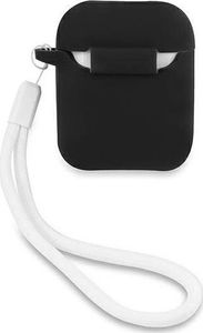 Guess Etui ochronne GUACA2LSVSBW Silicone Vintage do AirPods 1/2 czarne 2