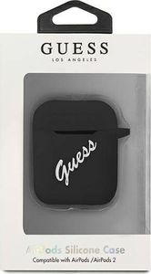 Guess Etui ochronne GUACA2LSVSBW Silicone Vintage do AirPods 1/2 czarne 3