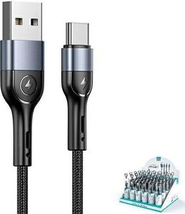 Kabel USB Usams USB-A - USB-C 1 m Czarny (SJ449ZJ01) 1
