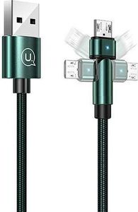 Kabel USB Usams USB-A - microUSB 1 m Zielony (6958444929293) 1