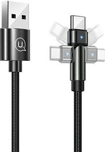 Kabel USB Usams USB-A - USB-C 1 m Czarny (US-SJ477) 1
