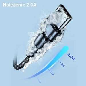 Kabel USB Usams USB-A - USB-C 1 m Czarny (US-SJ477) 7