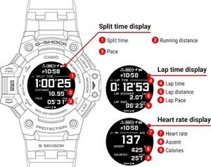 Zegarek Casio Zegarek Casio G-Shock G-SQUAD GBD-H1000-1A7ER GPS Tętno Kroki 12