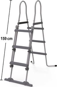 Hecht HECHT 00091 DRABINA DRABINKA DO BASENU BASENÓW ROZPOROWYCH ,DMUCHANYCH STELAŻOWYCH,DOMOWYCH 9