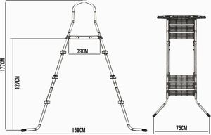 Hecht HECHT 00122 DRABINA DRABINKA DO BASENU BASENÓW ROZPOROWYCH ,DMUCHANYCH STELAŻOWYCH,DOMOWYCH 4