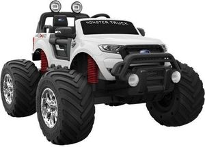 Hecht HECHT FORD RANGER MONSTER TRUCK WHITE SAMOCHÓD TERENOWY ELEKTRYCZNY AKUMULATOROWY AUTO JEŹDZIK POJAZD ZABAWKA DLA DZIECI PILOT 1