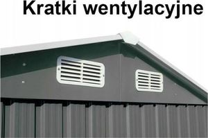 Hecht HECHT 12x10 PLUS DOMEK NARZEDZIOWY OGRODOWY NA NARZĘDZIA CIEMNOSZARY WIATA MEBLE OGRODOWE 367 x 301 cm 8