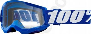 100% Gogle 100% STRATA 2 JUNIOR BLUE (Szyba Przezroczysta Anti-Fog, LT 88%-92%) (NEW) 2