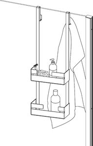 Koszyk prysznicowy Deante prostokątny biały (ADM A54K) 2