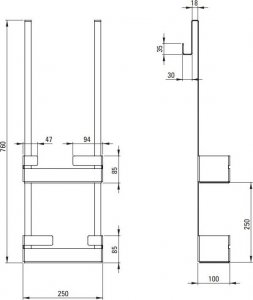 Koszyk prysznicowy Deante Mokko prostokątny czarny (ADM N54K) 6