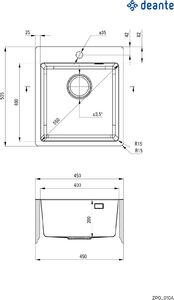Zlewozmywak Deante Olfato Zlewozmywak 1-komorowy bez ociekacza 2