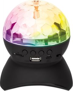 Manhattan Kula Disco LED z Głośnikiem Bluetooth MP3 USB/MicroSD Radio 1