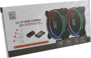 Wentylator LC-Power 120 mm RGB 2-pack + Pasek LED + Hub + Pilot (LC-CF-RGB-COMBO) 14